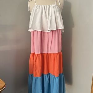 Time & Tru fruit stripe sundress